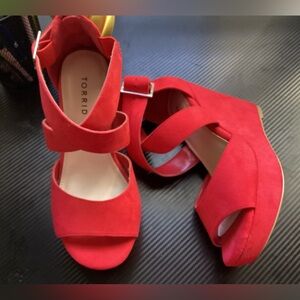 Torrid Bold Red Wedge Platforms